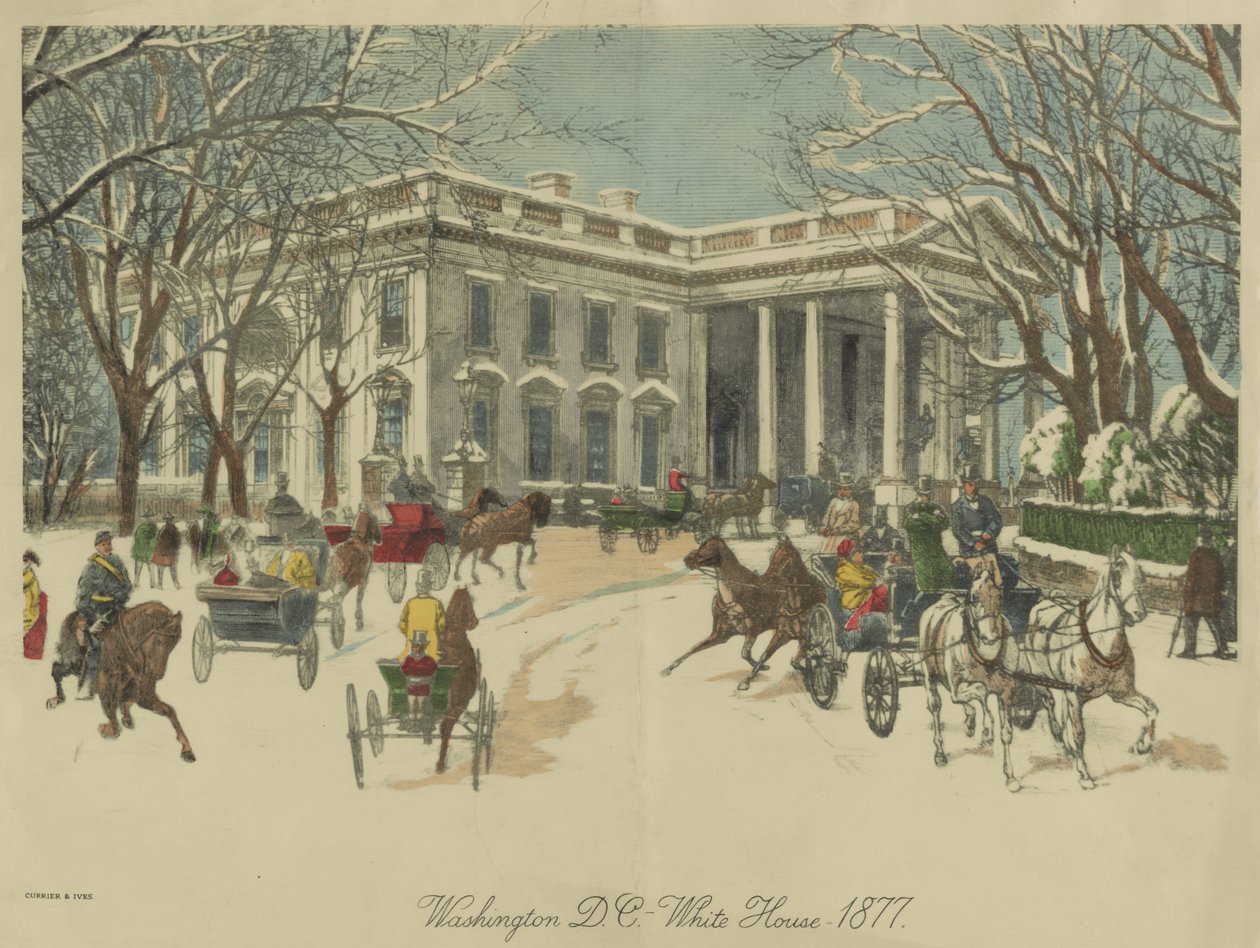 Das Weiße Haus, Washington D.C. 1877 von Currier and Ives