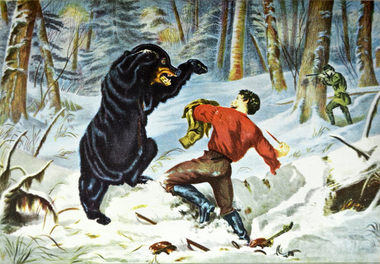 Das Leben eines Jägers. Eine enge Lage. von N. and Ives, J.M. Currier