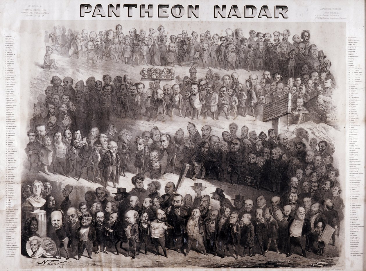 Das Pantheon Nadar, das die großen historischen Persönlichkeiten des 19. Jahrhunderts darstellt (intellektuelle und politische Persönlichkeiten) von Nadar