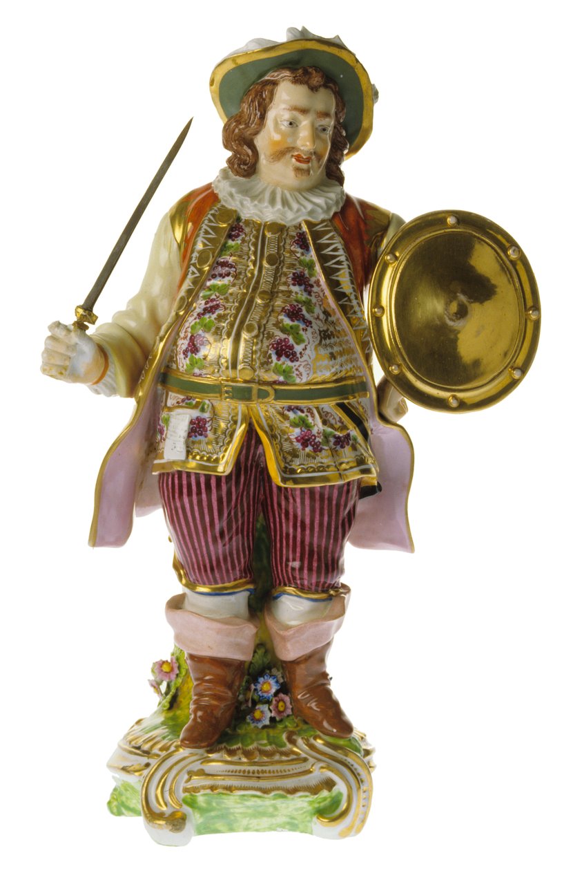 Englische Porzellanfigur des Schauspielers David Garrick aus dem 18. Jahrhundert von Nathan Benn