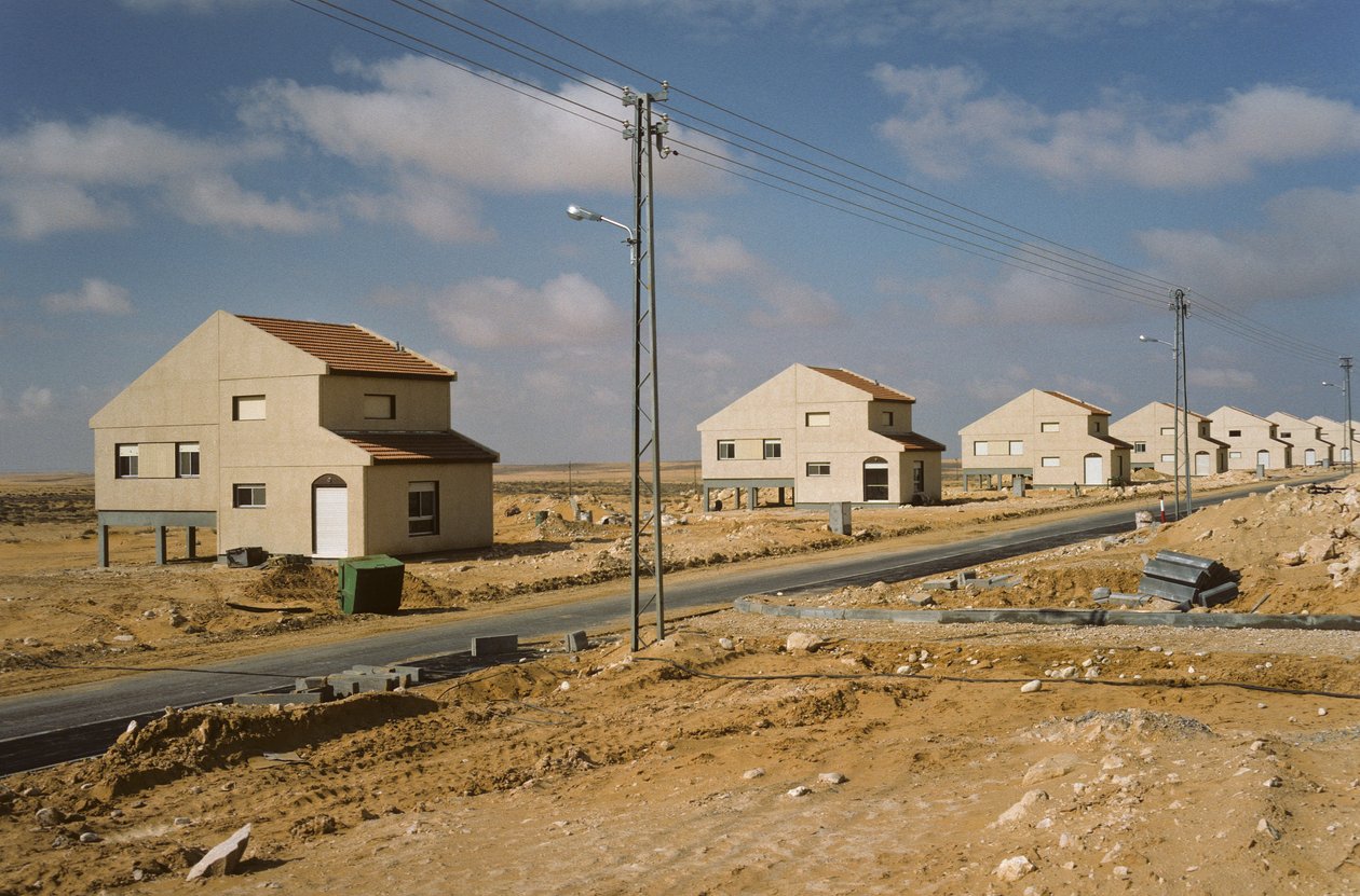 Neue Häuser für israelische Siedler in Moshav Kadesh Barnea, auch bekannt als Moshav Nizzana, in der Wüste von Nathan Benn