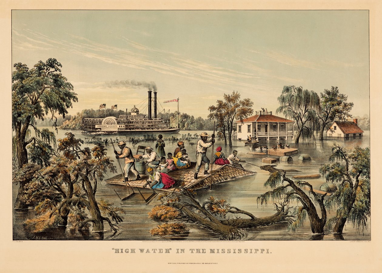 "Hochwasser" im Mississippi von Nathaniel Currier