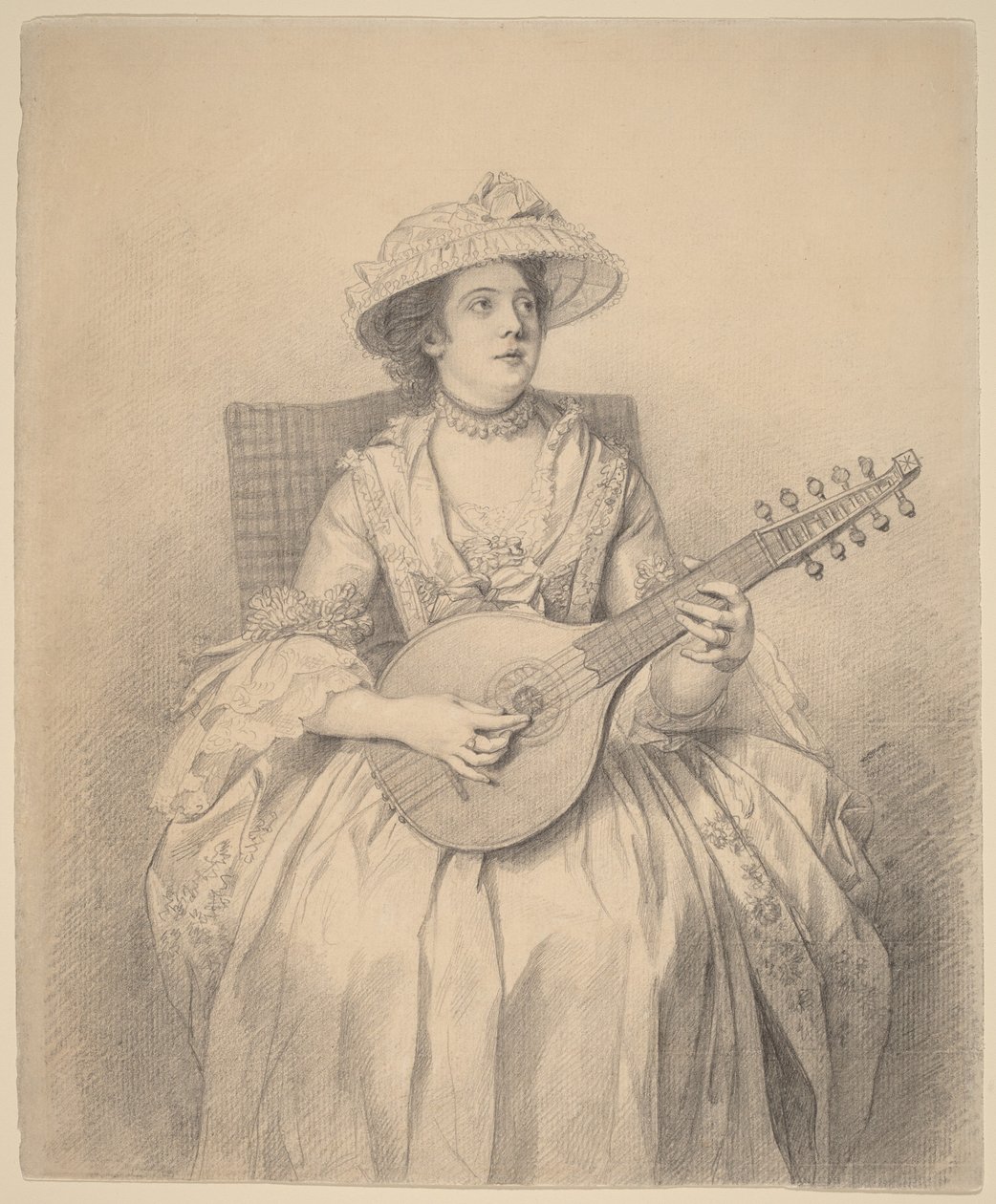 Frau, die eine Zister spielt von Nathaniel Dance-Holland