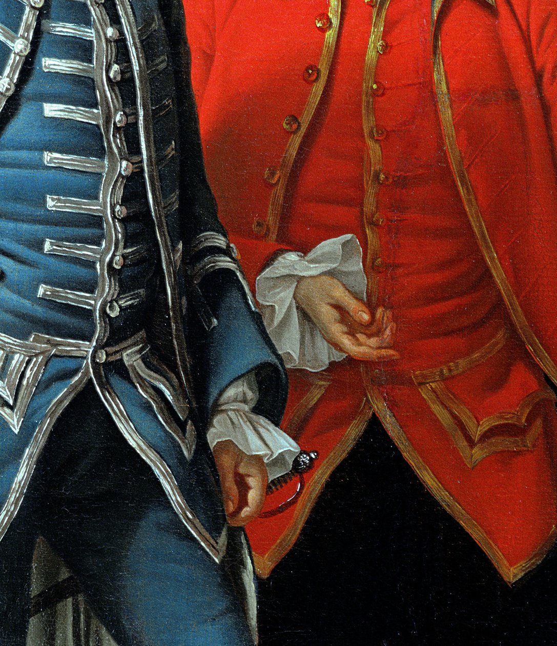 James Grant of Grant, John Mytton, der ehrenwerte Thomas Robinson und Thomas Wynne (Detail) von Nathaniel Dance Holland