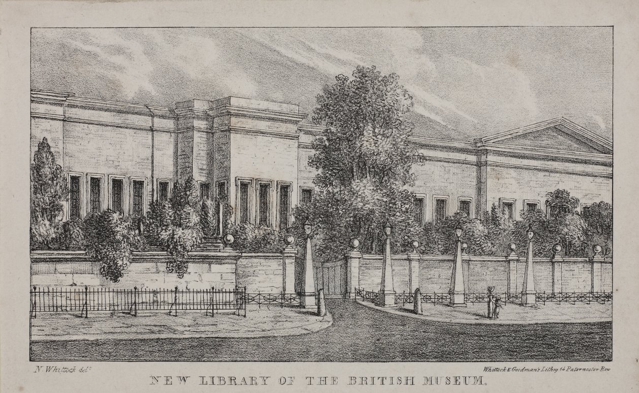 Ansicht der neuen Bibliothek im British Museum, ca. 1830 von Nathaniel Whittock