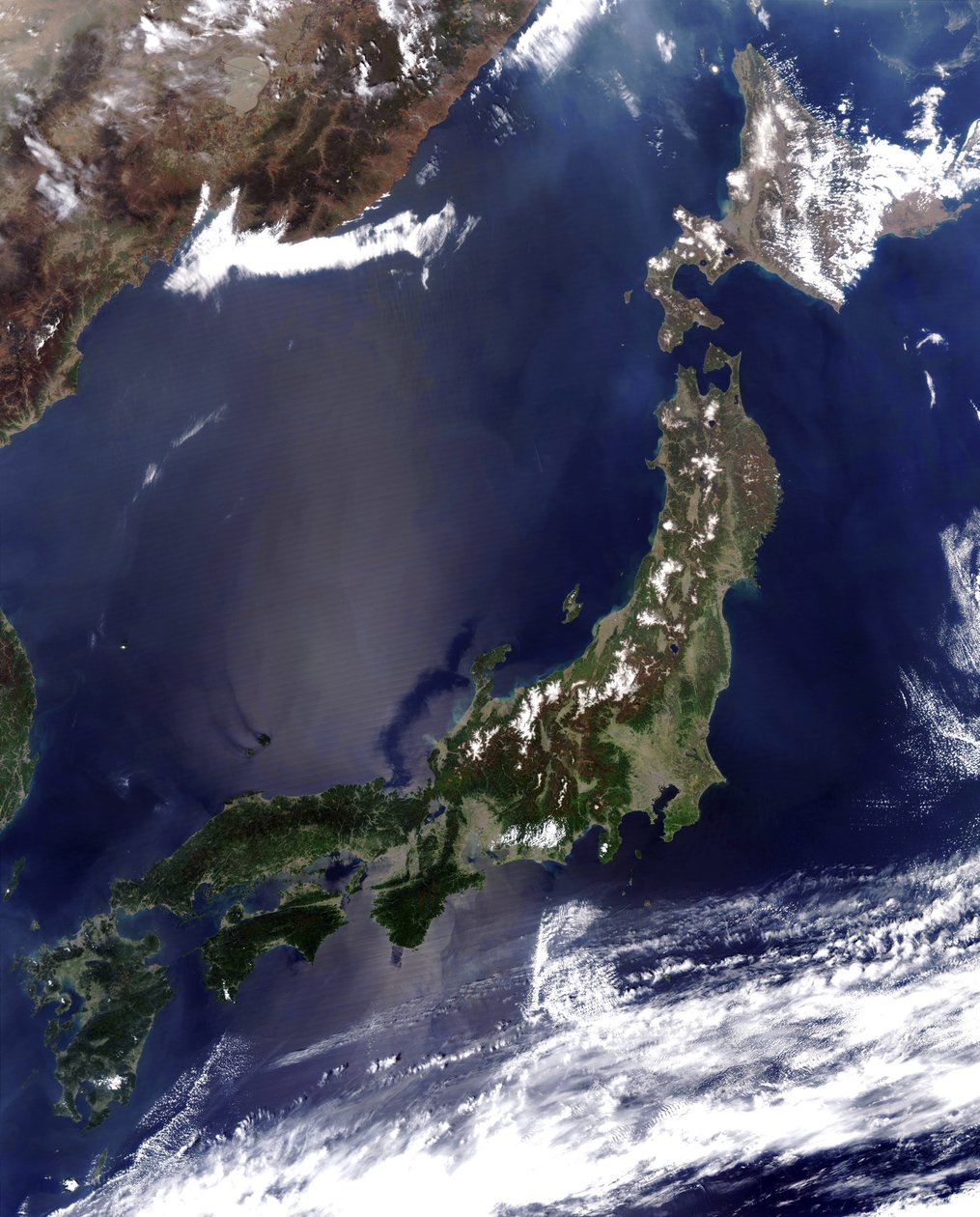 Satellitenansicht der Inseln von Japan. Wissenschaft Geologie Ozeanographie von National Aeronautics and Space Administration National Aeronautics and Space Administration