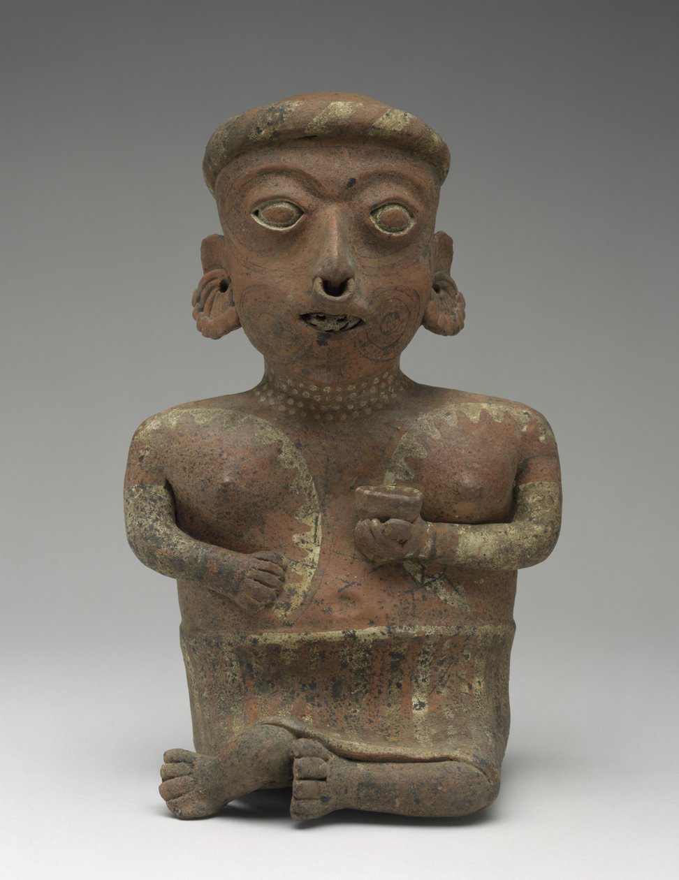 Weibliche Figur, Teil eines sitzenden Paares, 300 v. Chr. - 300 n. Chr. von Nayarit Nayarit