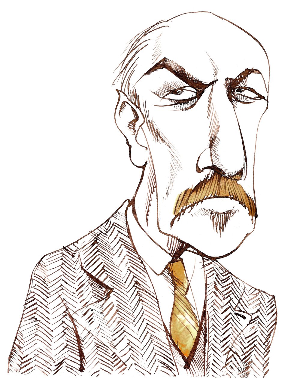 Charles Widor, Karikatur von Neale Osborne