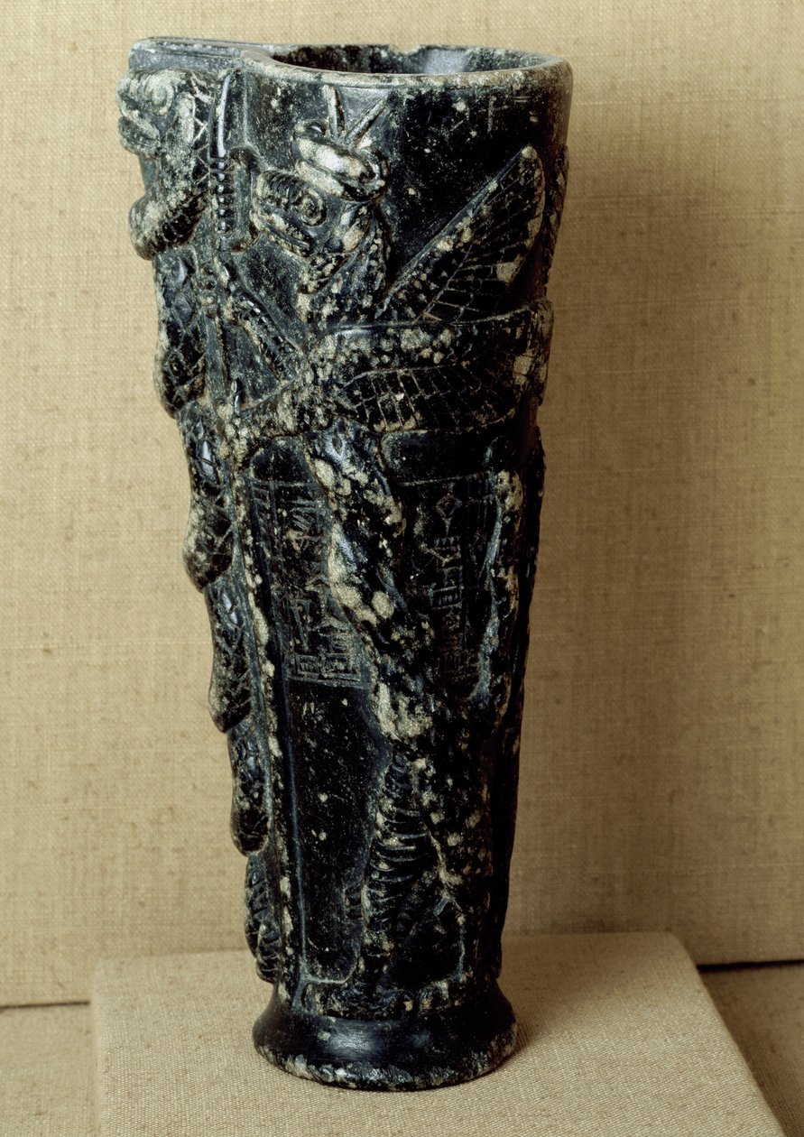 Sumerische Zivilisation: Steatit-Libationsvase des Prinzen Gudea (2141-2122 v. Chr.) von Neo Sumerian Neo Sumerian