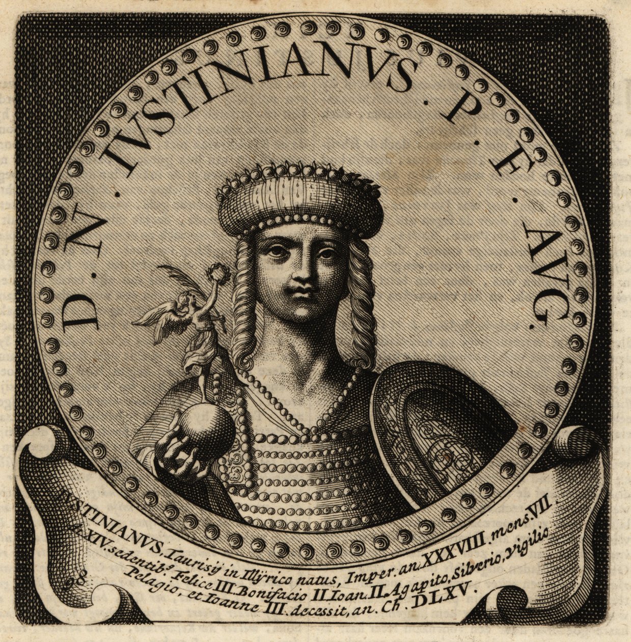 Porträt des römischen Kaisers Justinian I. von Netherlandish School