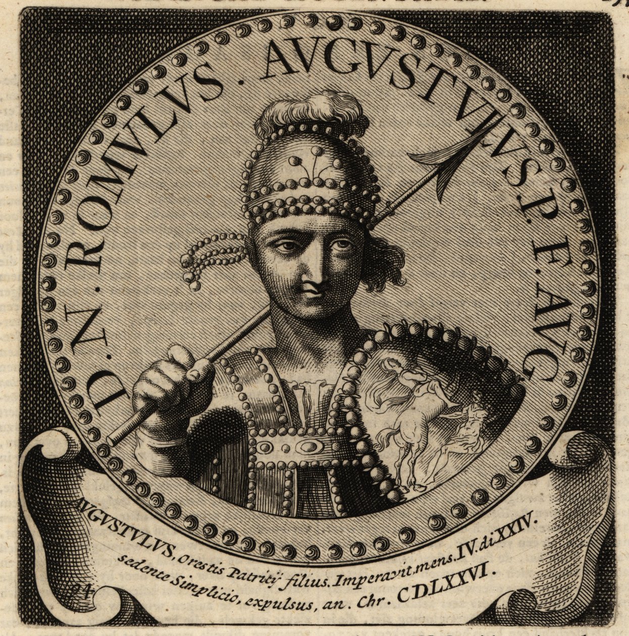 Porträt des römischen Kaisers Romulus Augustulus von Netherlandish School