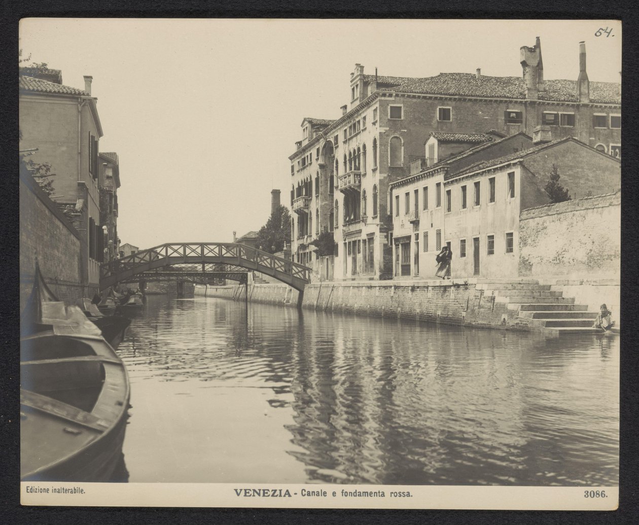 Ansicht der Fondamenta Rossa in Venedig von Neue Photographische Gesellschaft