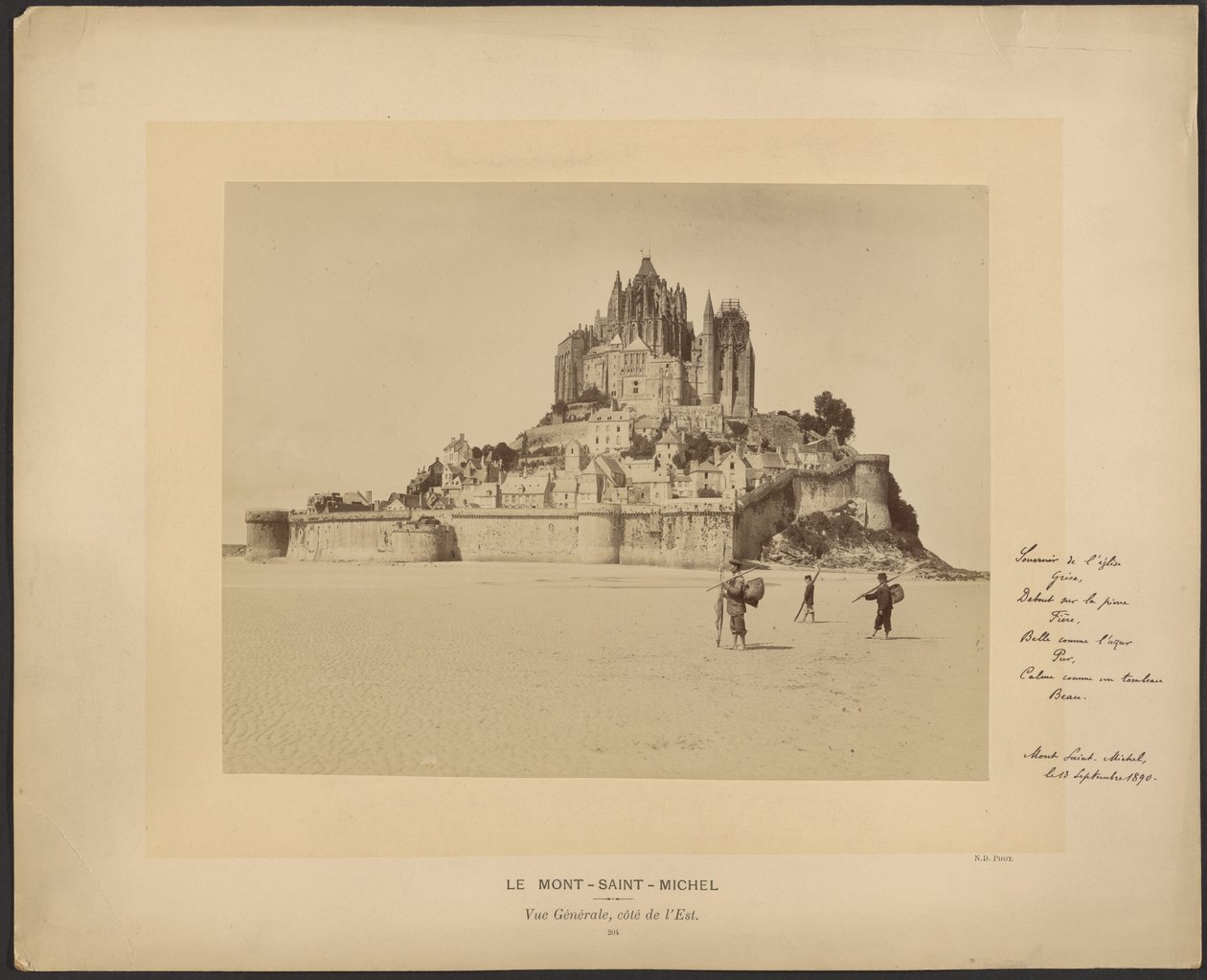 Le Mont-Saint-Michel, Gesamtansicht, Ostseite von Neurdein freres