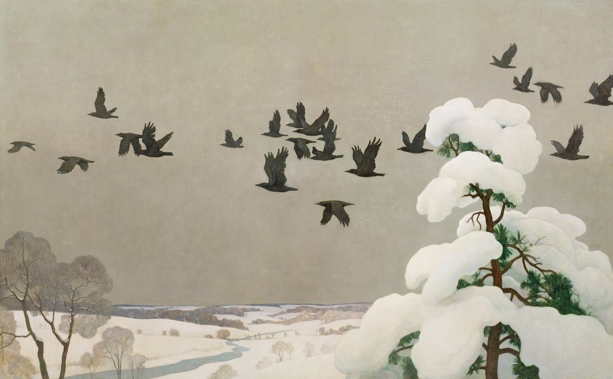 Krähen im Winter, 1941 von Newell Convers Wyeth