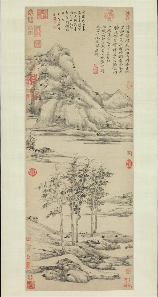 Wälder und Täler des Berges Yu, 1372 von Ni Zan