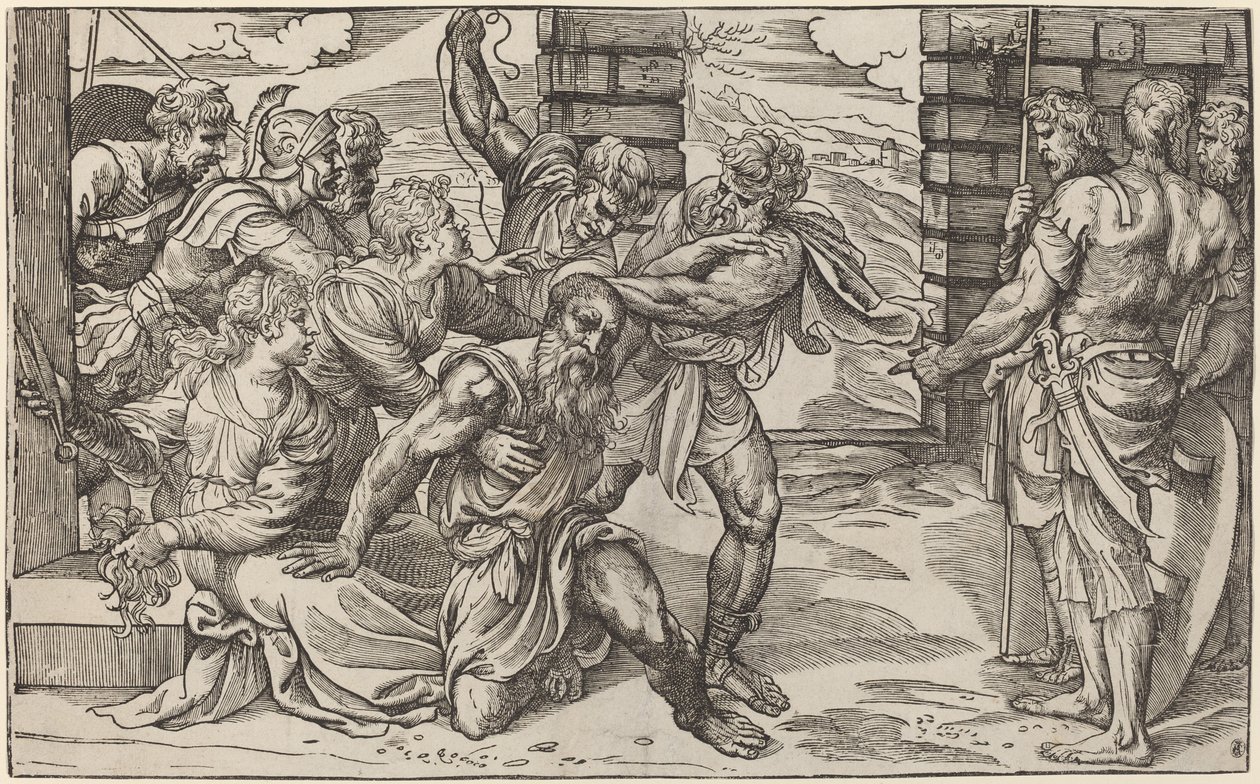 Samson und Delilah von Niccolò Boldrini after Titian