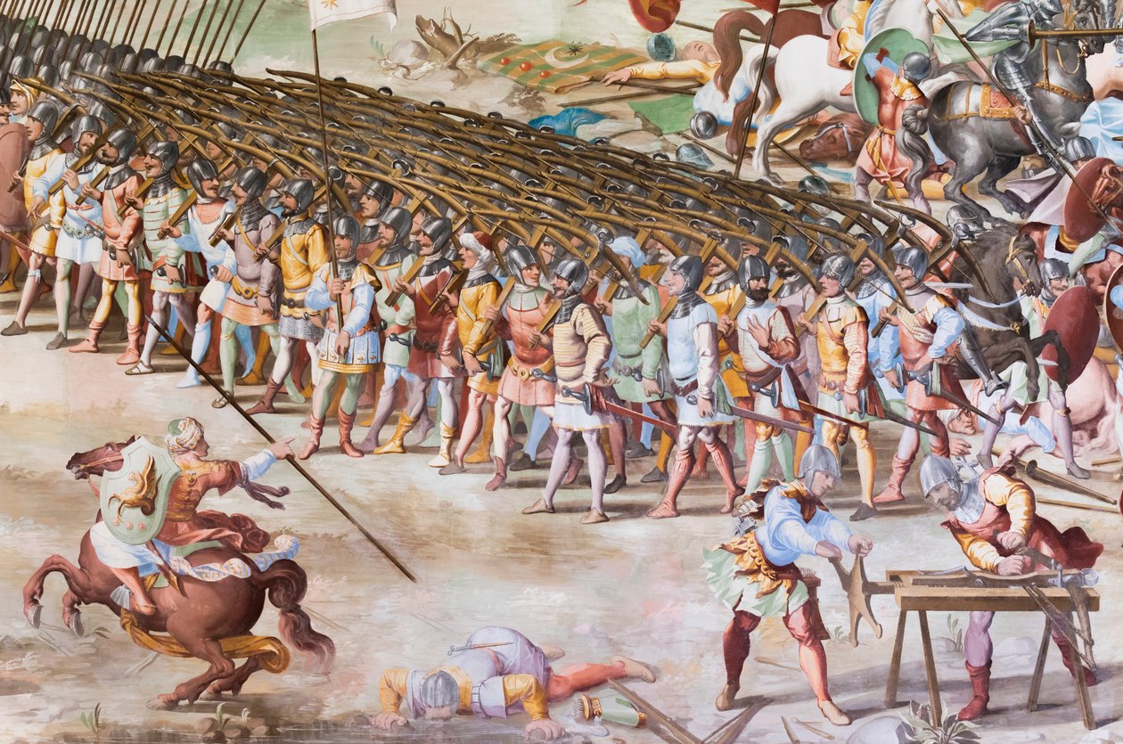Detail (Fresko in der Halle der Schlachten der Schlacht von La Higueruela 1431) von Niccolo Granello