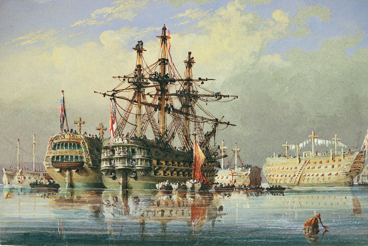 Schiffe in Devonport, ca. 1850 von Nicholas Condy