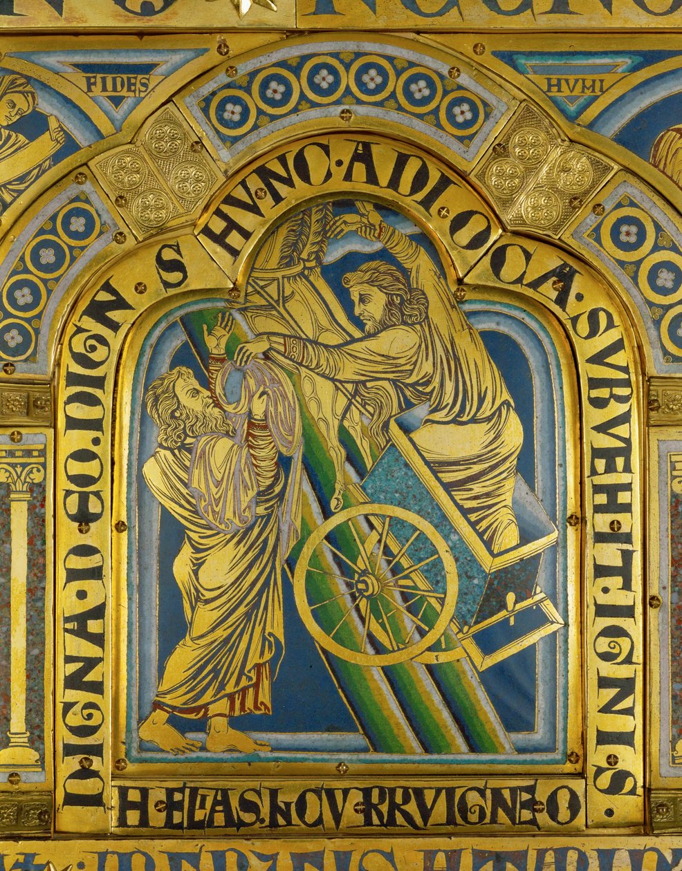 Himmelfahrt des Propheten Elia, vom Verduner Altar von Nicholas of Verdun