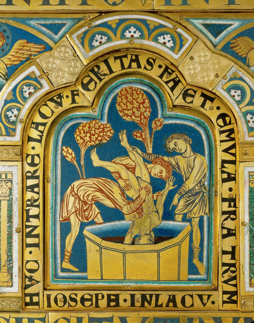 Joseph wird von seinen Brüdern in den Brunnen geworfen von Nicholas of Verdun