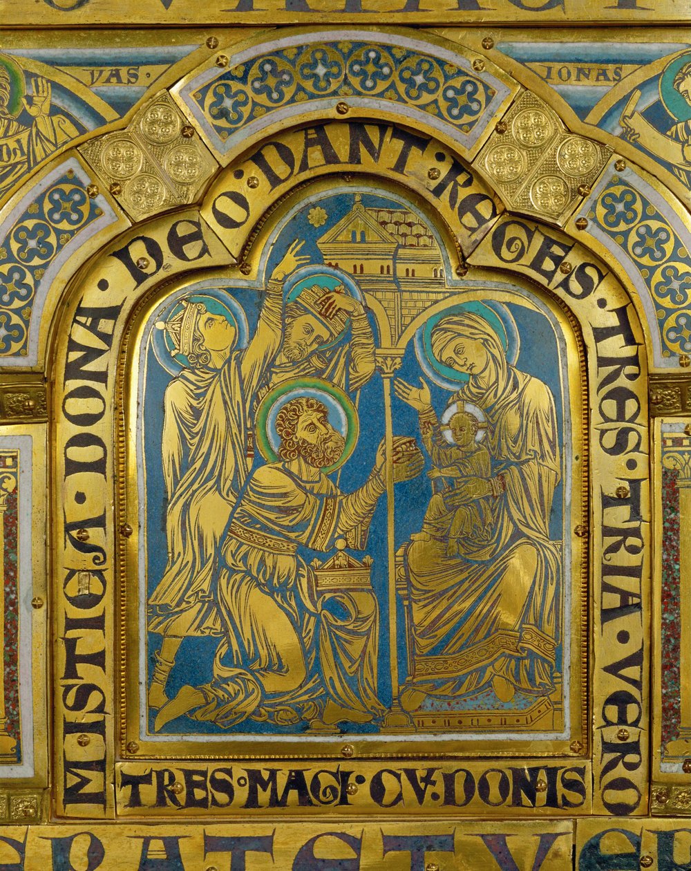Die Anbetung der Könige, vom Verduner Altar von Nicholas of Verdun