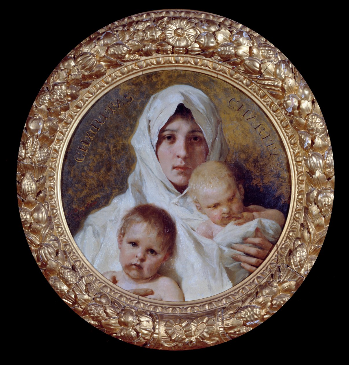 Allegorie der Nächstenliebe, Frau mit zwei Kindern von Nicolo Barabino