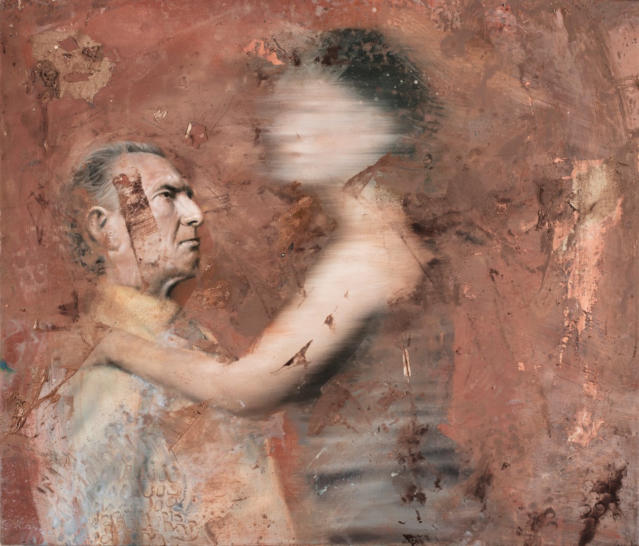 Frau bewegt sich mit Mann, 2019 von Nicola Pucci