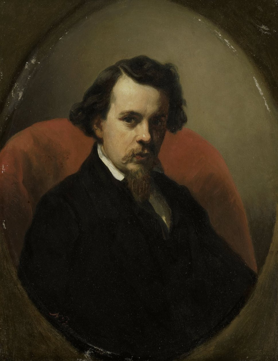 Porträt von Charles Henri Joseph Leicker, Maler von Nicolaas Pieneman (signed by artist)
