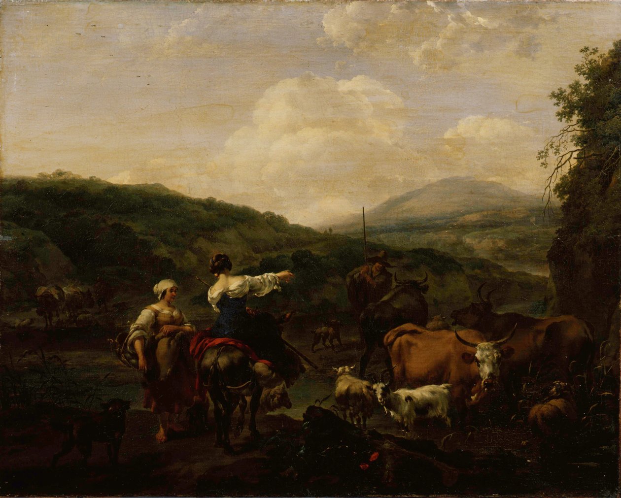 Rinder an einem Wasserplatz von Nicolaes Pieterszoon Berchem