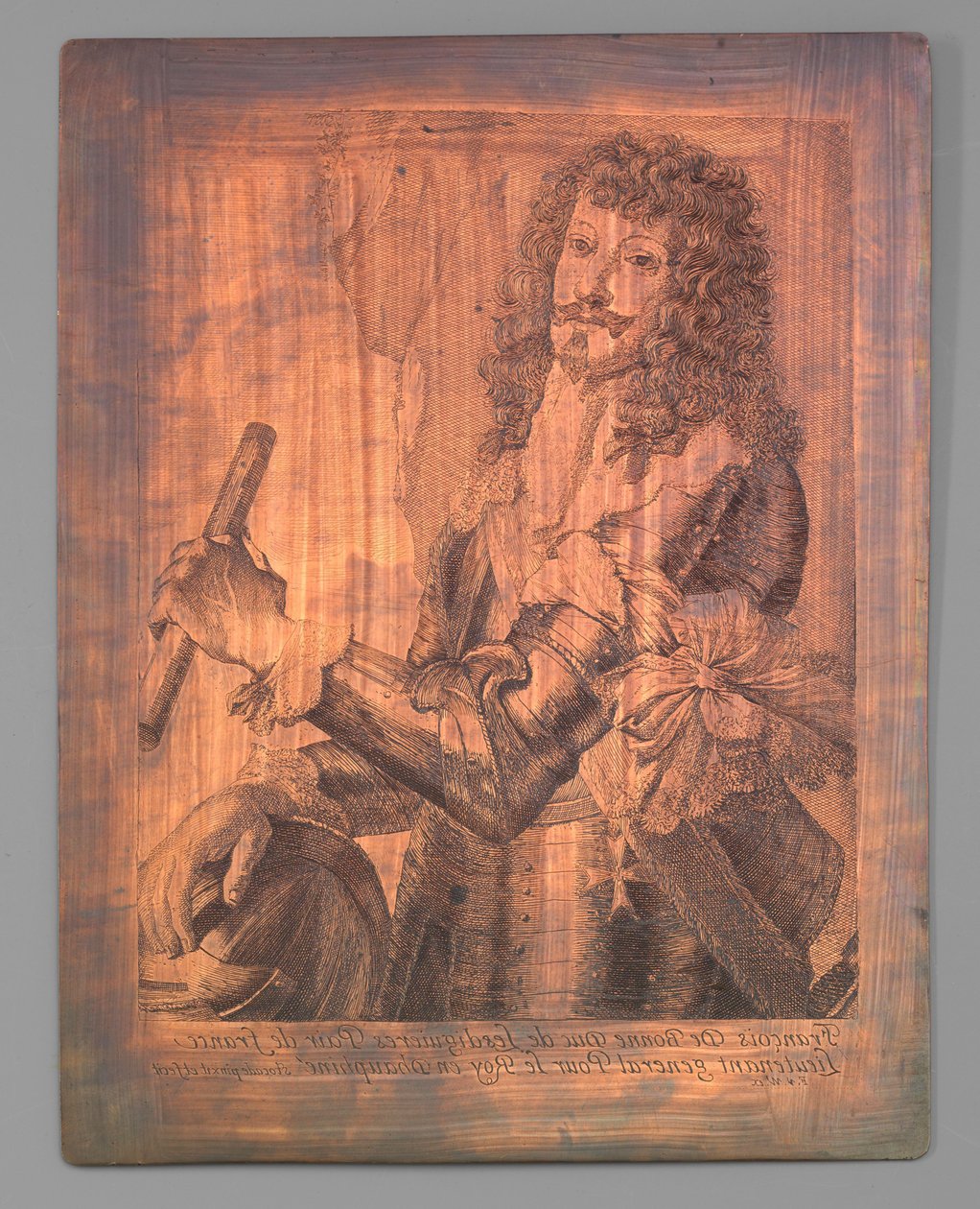 Porträt des Duc de Lesdignières François de Bonne von Nicolaes Van Helt Stockade