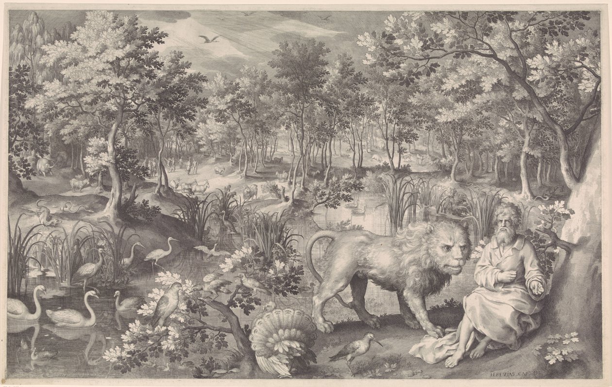 Jeremia in der Wildnis von Nicolaes de Bruyn