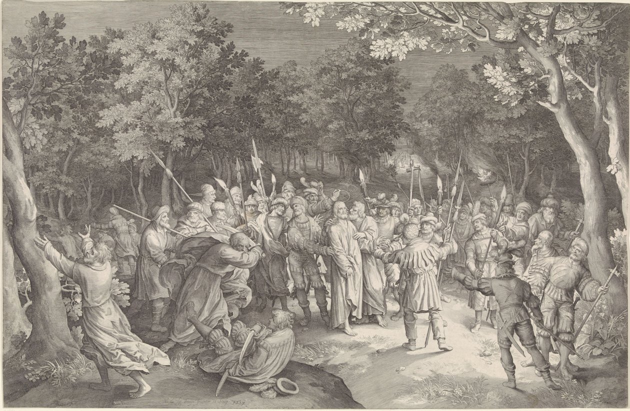 Judaskuss und Verhaftung Christi von Nicolaes de Bruyn