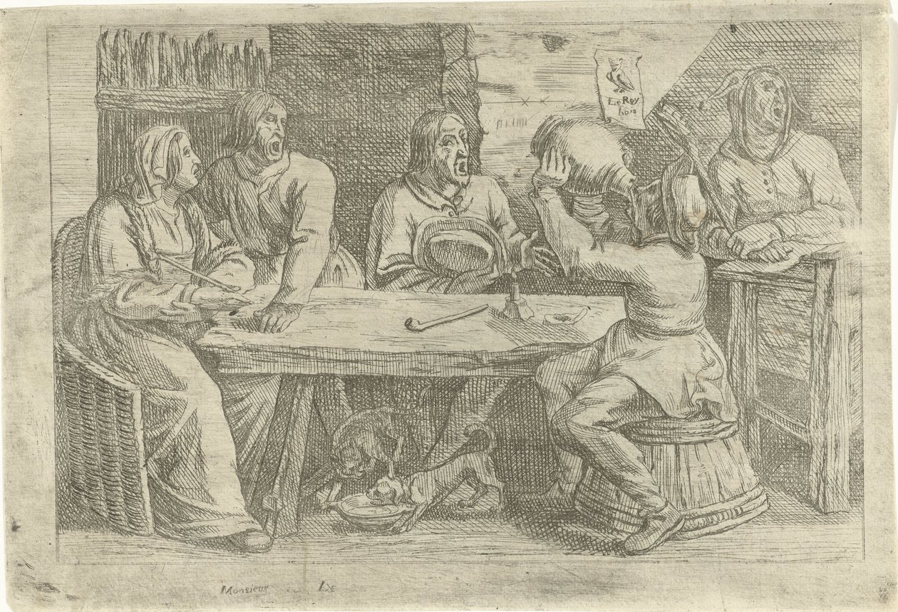 Bauern mit Narr von Nicolaes van Haeften