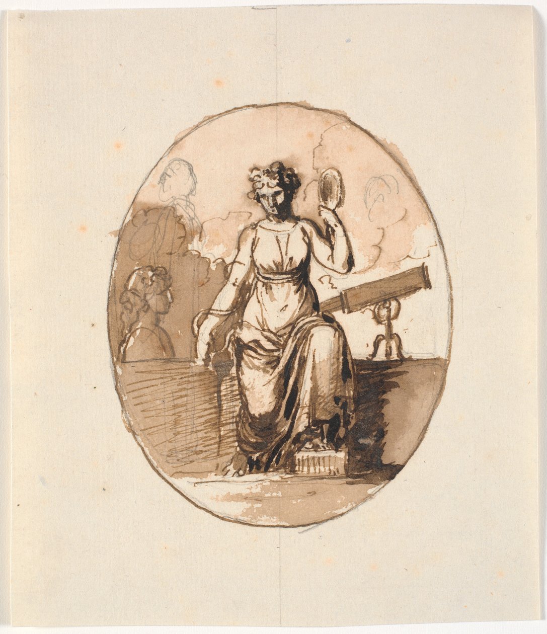 Sitzende Frauenfigur, Allegorie auf Weisheit oder Wissenschaft von Nicolai Abildgaard
