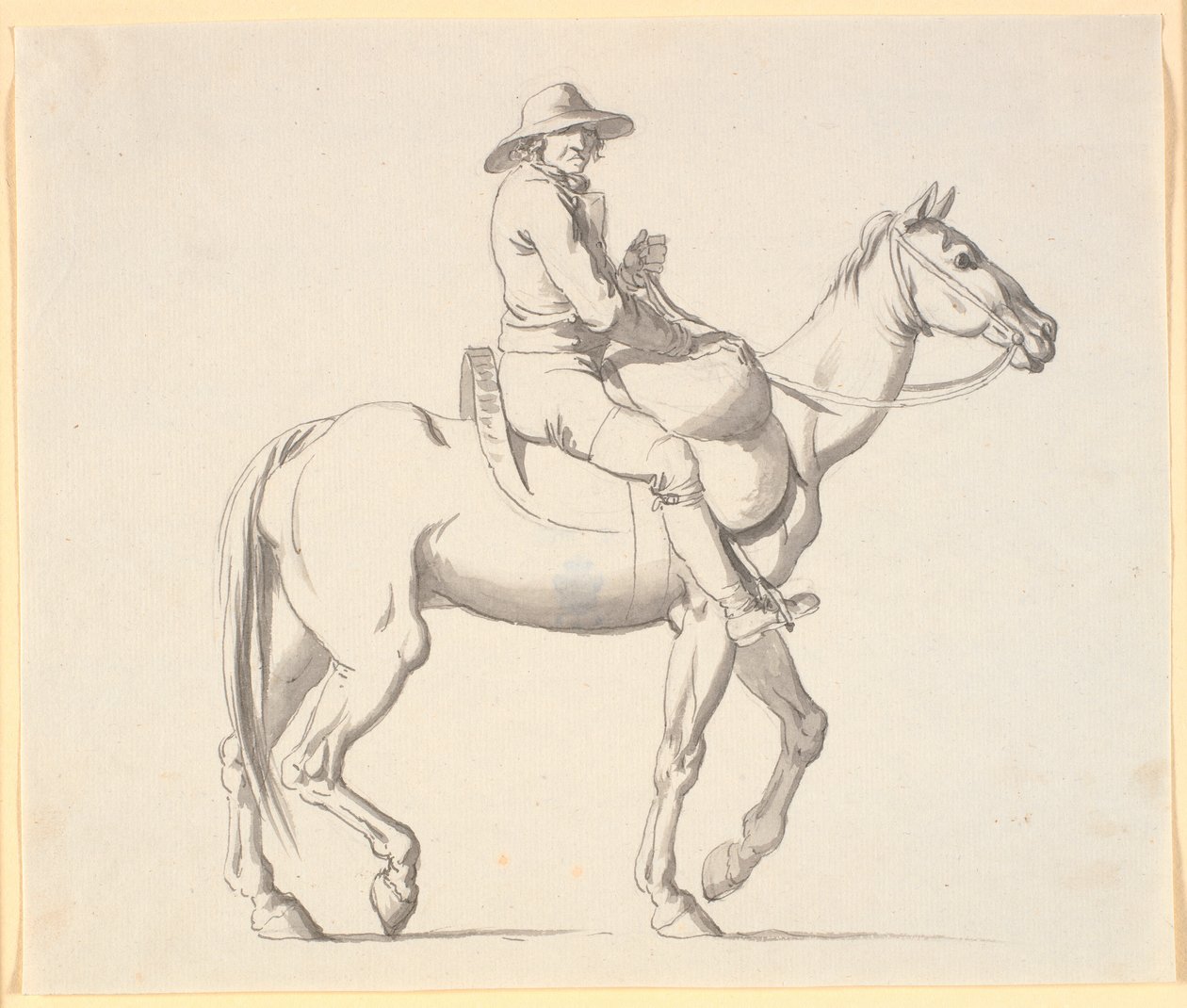 Der Lumpensammler zu Pferd, wenn er die toten Katzen von den Straßen sammelt von Nicolai Abildgaard