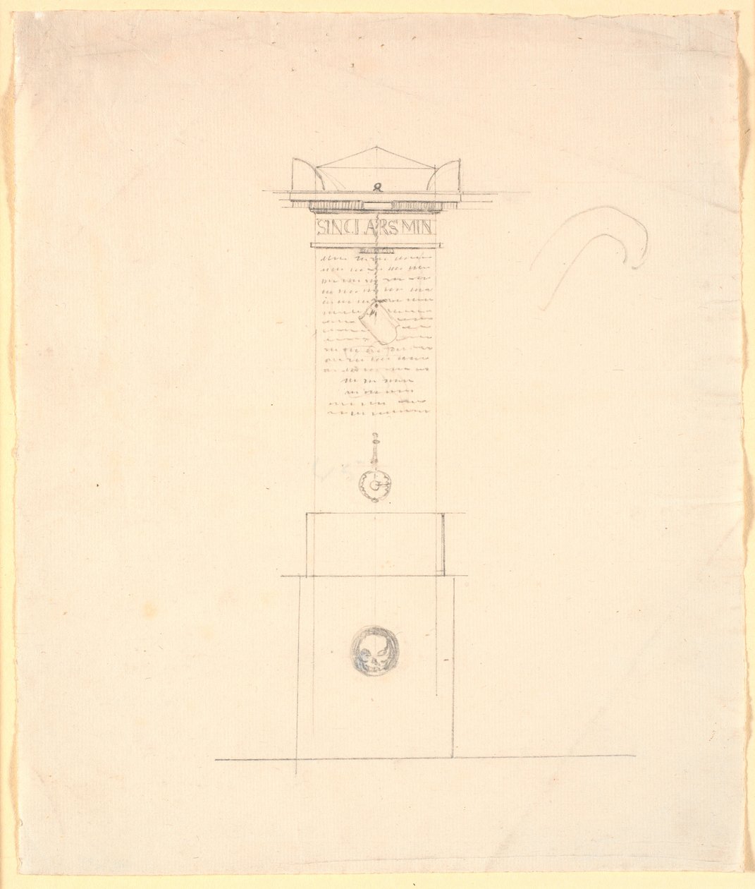 Entwurf für ein Denkmal für Sinclar (Sinclair) von Nicolai Abildgaard