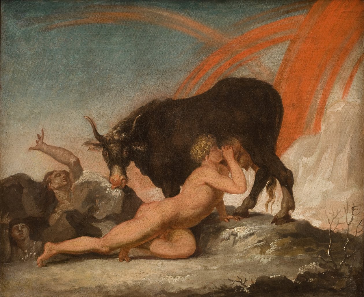 Ymir säugt die Kuh Audhumla von Nicolai Abildgaard