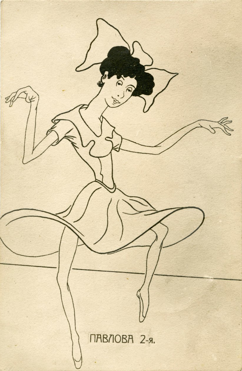 Anna Pavlova - Karikatur von Nicolas Legat