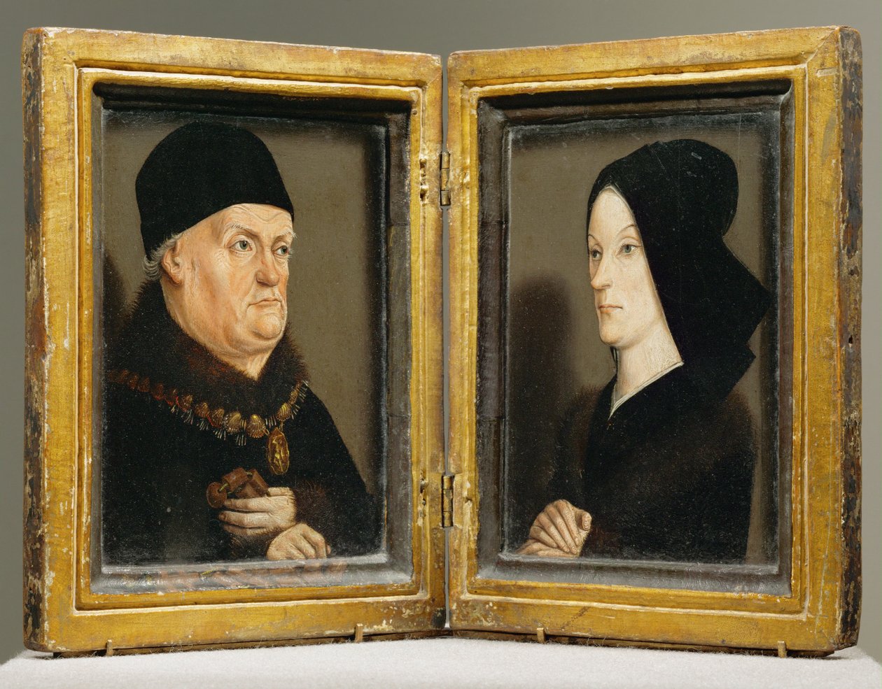 Diptychon der Matheron von Nicolas (after) Froment