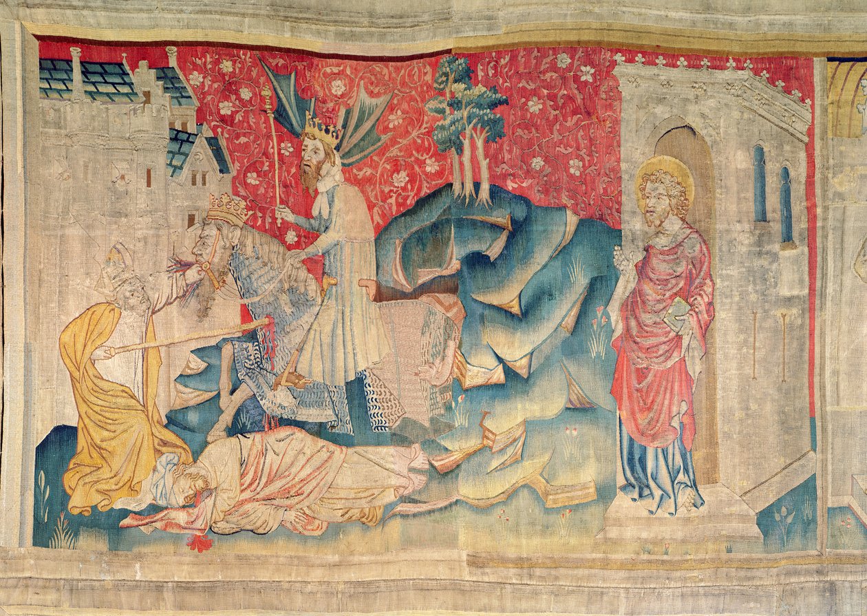 Der Tod der beiden Zeugen, 1373-87 von Nicolas Bataille