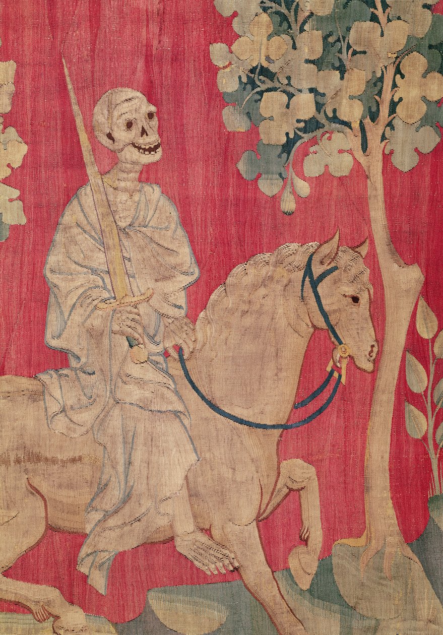 Das fahle Pferd und der Tod, aus dem Apokalypse-Wandteppich von Angers, 1373-87 von Nicolas Bataille