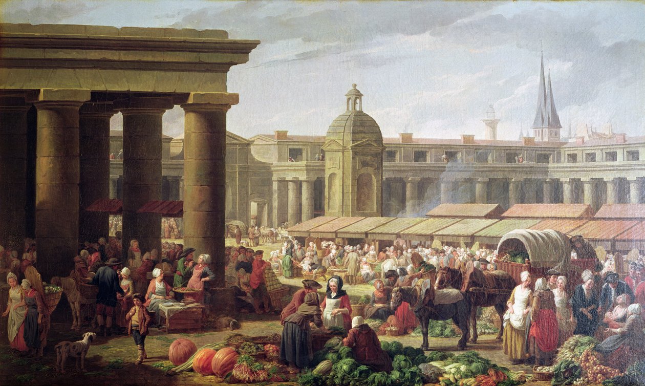 Les Halles, Paris von Nicolas Bernard Lepicie