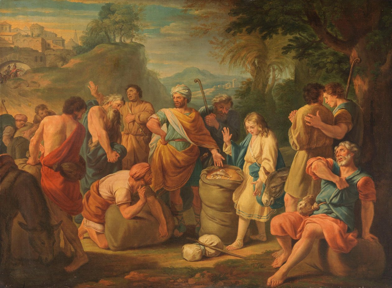 Das Finden des Geldes im Sack Benjamins von Nicolas Bertin