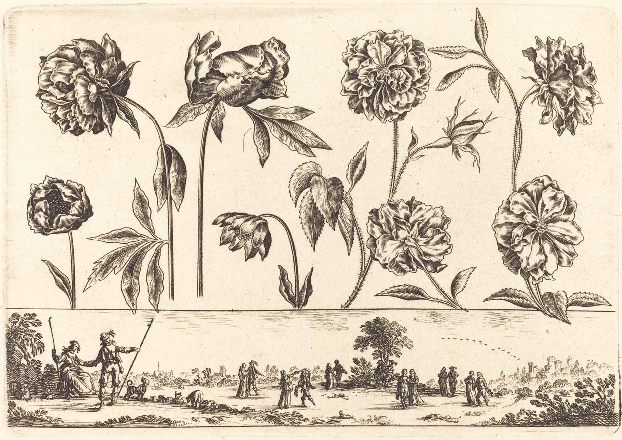 Blumendruck Nr. 7 von Nicolas Cochin after Balthasar Moncornet