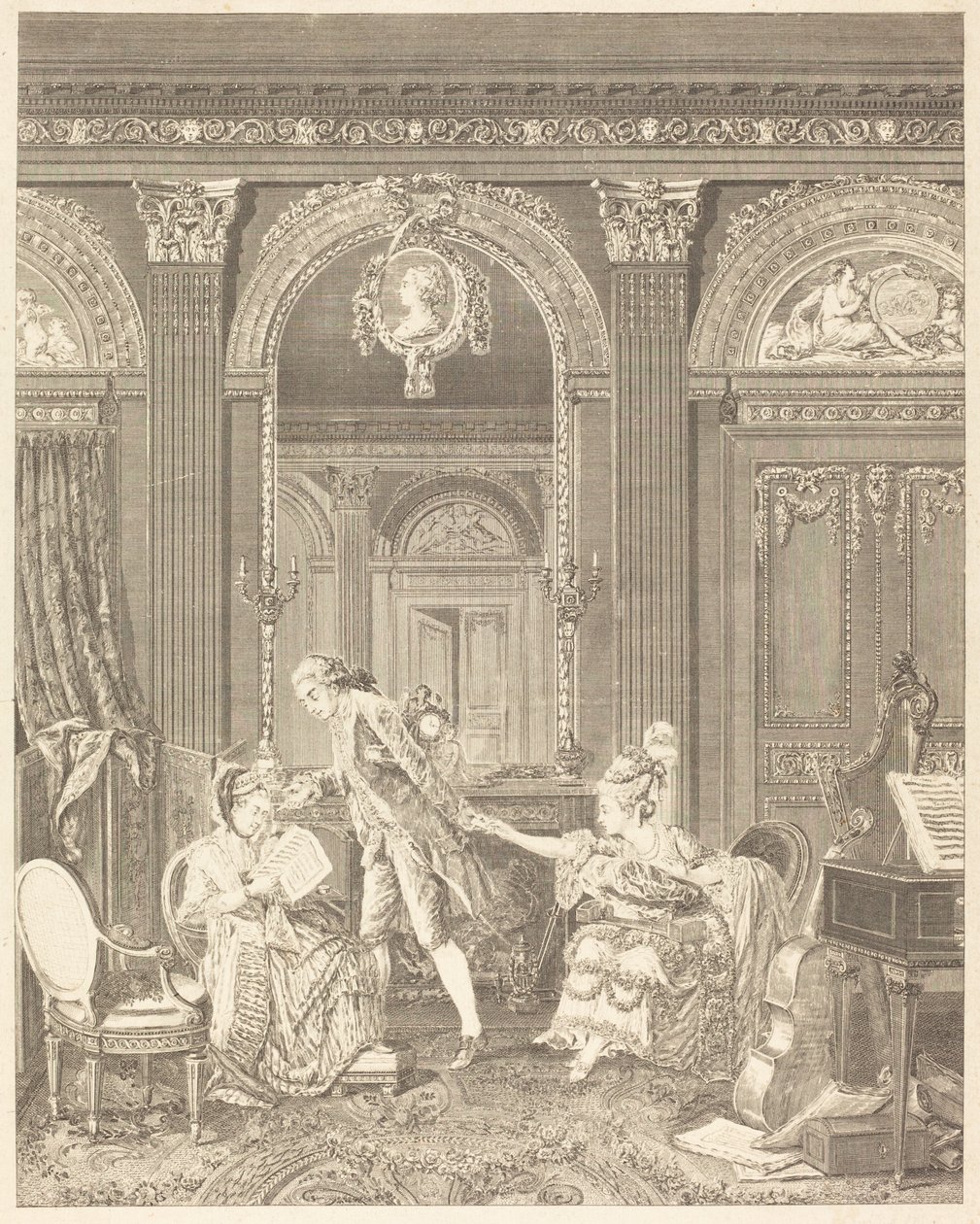 Der Liebesbrief von Nicolas Delaunay after Nicolas Lavreince