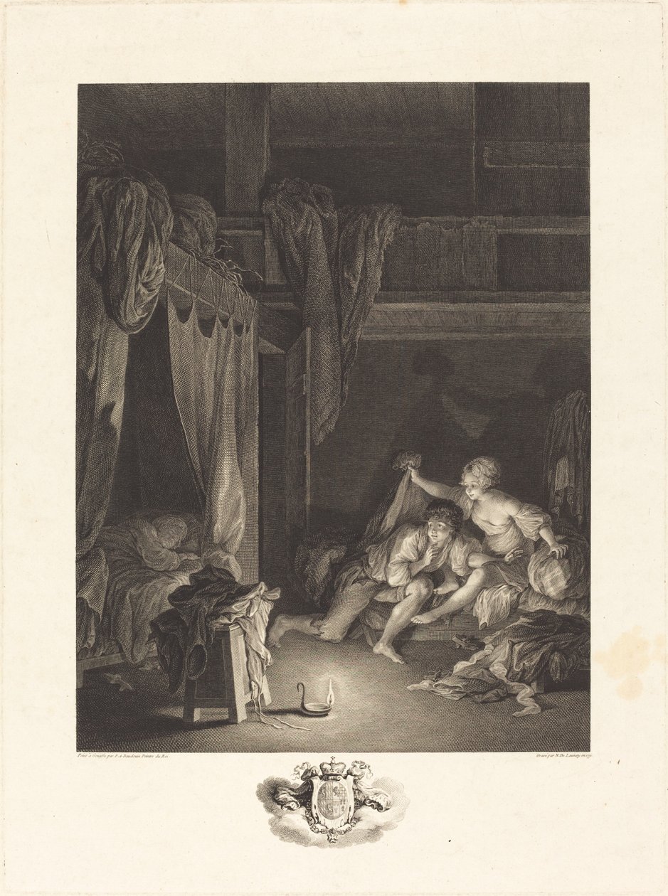 Die Wache schläft von Nicolas Delaunay after Pierre Antoine Baudouin