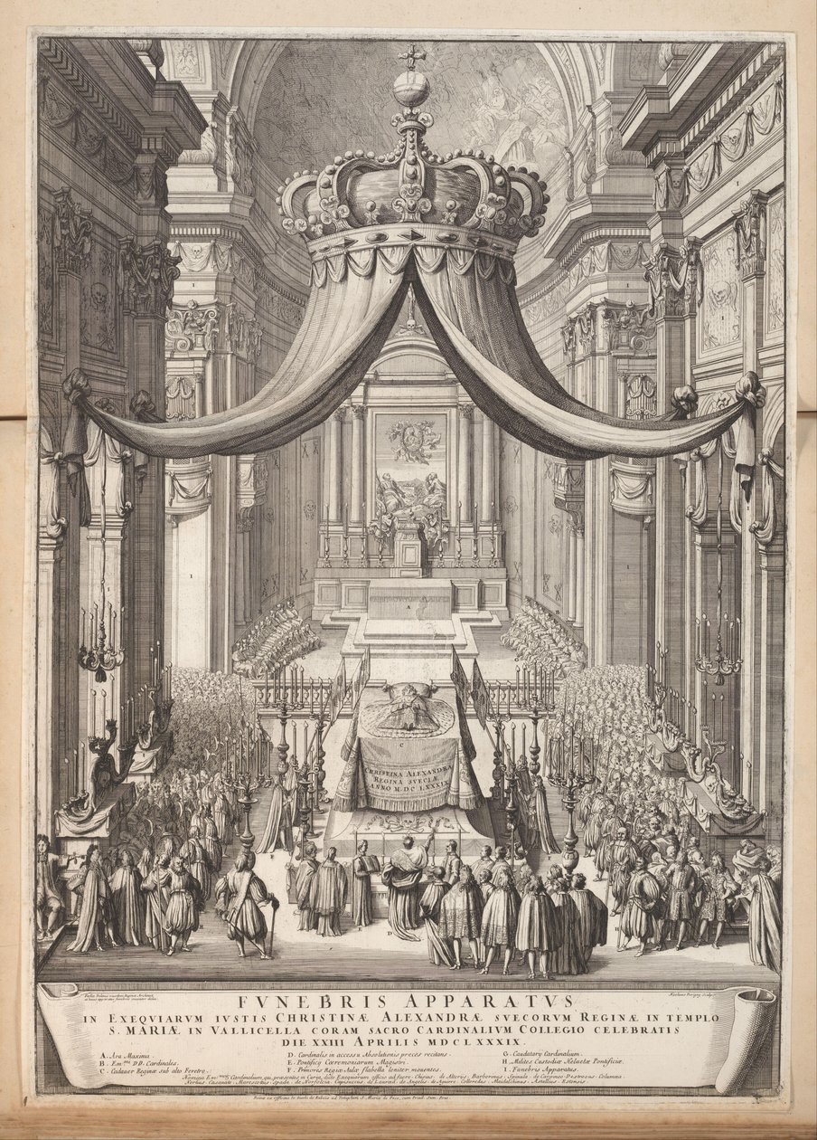 Begräbnis von Christina, Königin von Schweden von Nicolas Dorigny