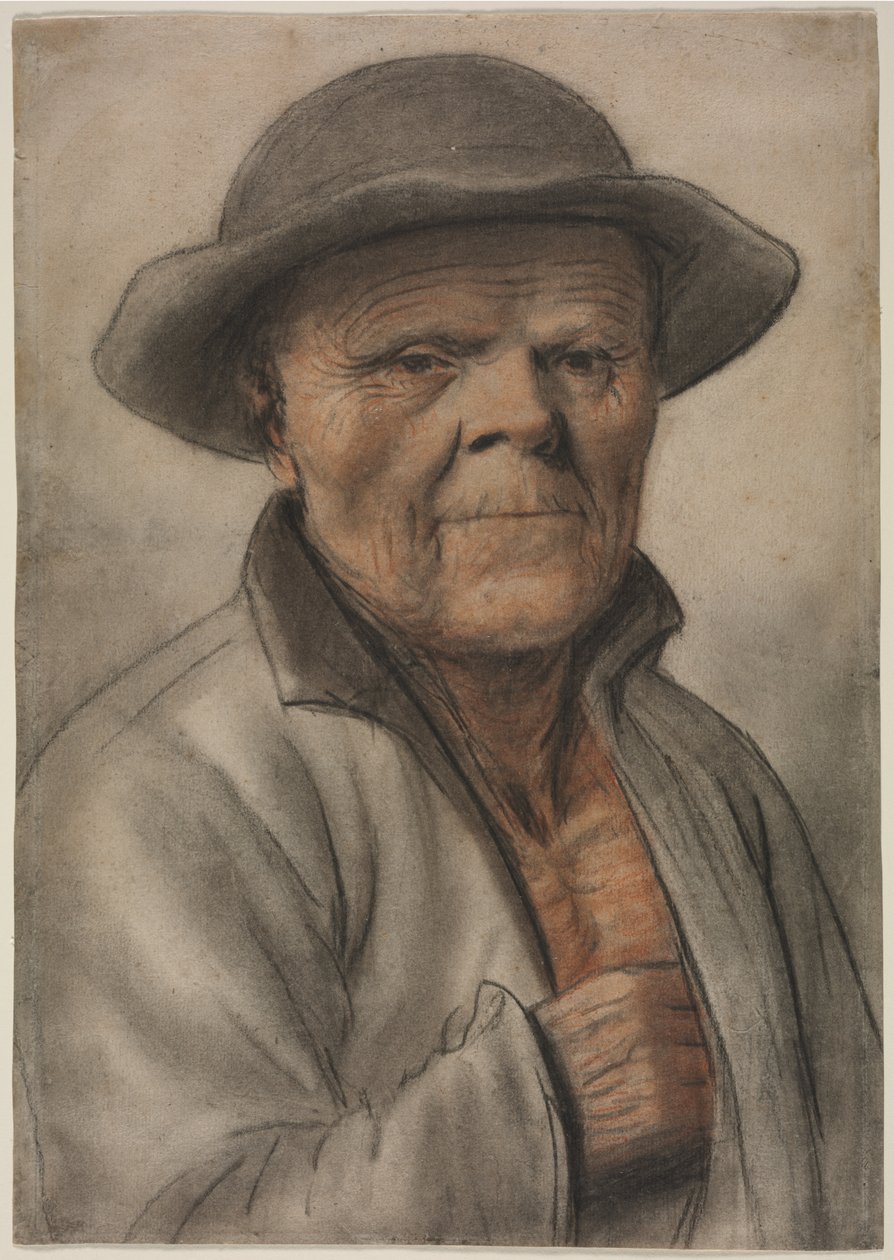 Porträt eines alten Mannes, 1600er von Nicolas Lagneau