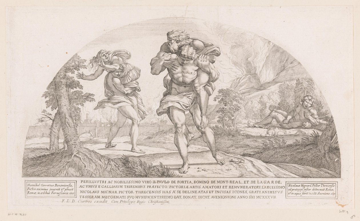 Amphinomus und Anapias von Nicolas Mignard