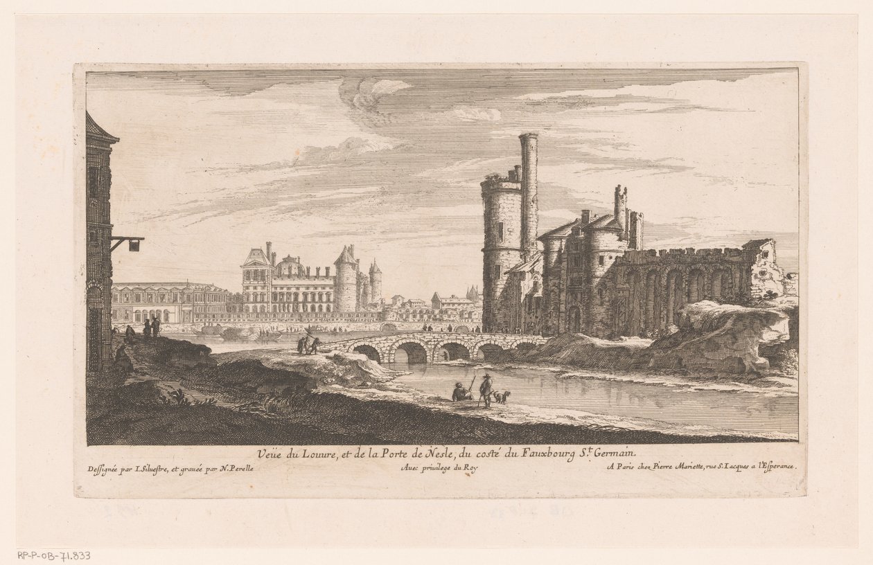 Ansicht des Louvre von Nicolas Perelle